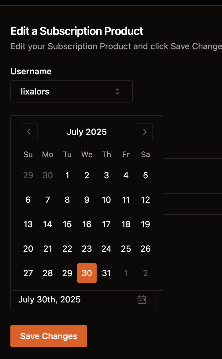 extend subscription manually